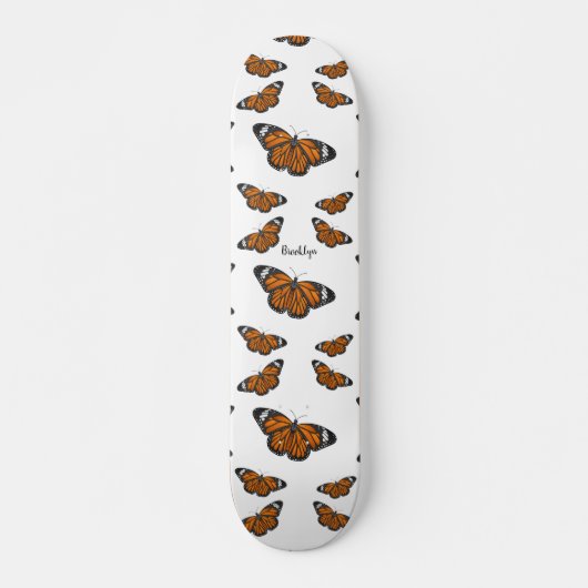 Monarch butterfly cartoon illustration  persoonlijk skateboard (Voorkant)
