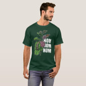 Monarch Butterfly Caterstyle Milkweed Nom Nom Nom T-shirt (Voorkant volledig)