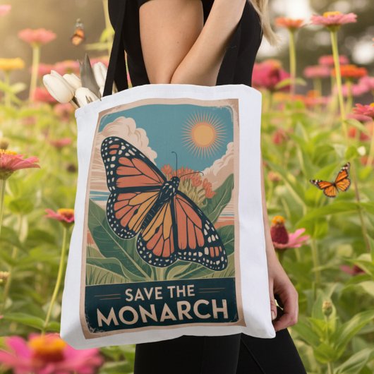 Monarch Butterfly Conservation Canvas tas-EcoGift Tote Bag