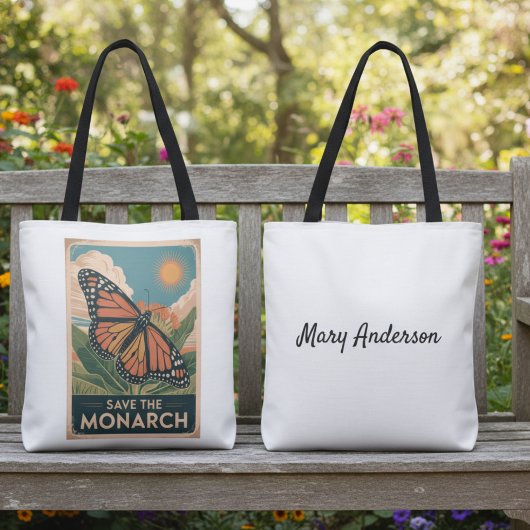 Monarch Butterfly Conservation Canvas tas-EcoGift Tote Bag