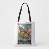 Monarch Butterfly Conservation Canvas tas-EcoGift Tote Bag (Voorkant)