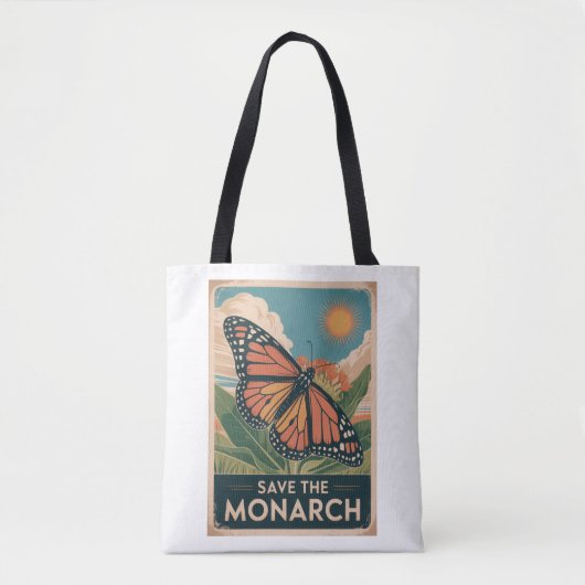 Monarch Butterfly Conservation Canvas tas-EcoGift Tote Bag (Voorkant)