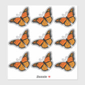 Monarch Butterfly Countour Stickers — Blad (Vel)