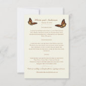 Monarch Butterfly Dahlia Zwart Details RSVP Kaartje (Achterkant)