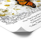 Monarch Butterfly & Daisies Poster (Hoek)