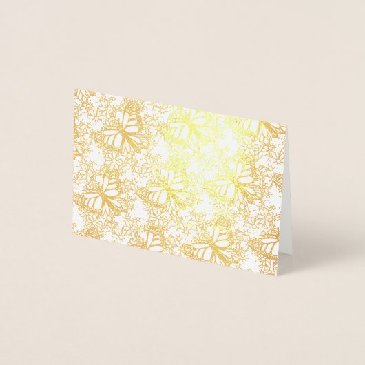 Monarch Butterfly Daisy Art Daisies Monarchs Folie Kaarten (Voorkant)