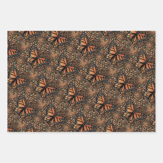 Monarch Butterfly Daisy Art Daisies Monarchs Inpakpapier Vel (Voorkant 2)