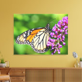 Monarch Butterfly - Danaus plexippus - Vrouw Canvas Afdruk (Insitu (Woonkamer))
