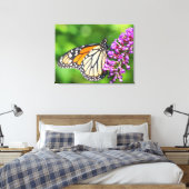 Monarch Butterfly - Danaus plexippus - Vrouw Canvas Afdruk (Insitu (Slaapkamer))