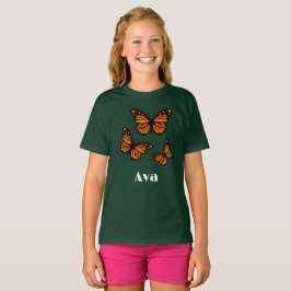 Monarch Butterfly Design - Girls' Basic T-Shirt