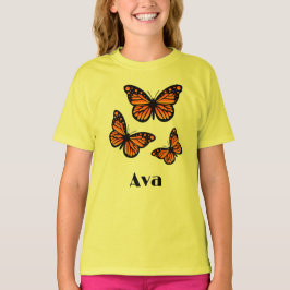 Monarch Butterfly Design - Girls' Basic T-Shirt