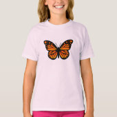 Monarch Butterfly Design - Girls' Basic T-Shirt (Voorkant)