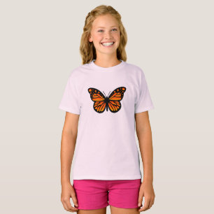 Monarch Butterfly Design - Girls' Basic T-Shirt