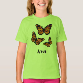 Monarch Butterfly Design - Girls' Basic T-Shirt