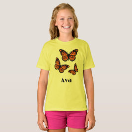 Monarch Butterfly Design - Girls' Basic T-Shirt