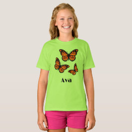 Monarch Butterfly Design - Girls' Basic T-Shirt