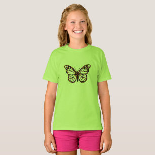 Monarch Butterfly Design - Girls' Basic T-Shirt