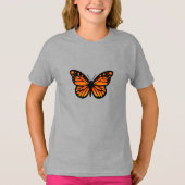 Monarch Butterfly Design - Girls' Basic T-Shirt (Voorkant)