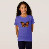Monarch Butterfly Design - Girls' Fine Jersey T-Sh T-shirt (Voorkant volledig)