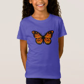 Monarch Butterfly Design - Girls' Fine Jersey T-Sh T-shirt (Voorkant)