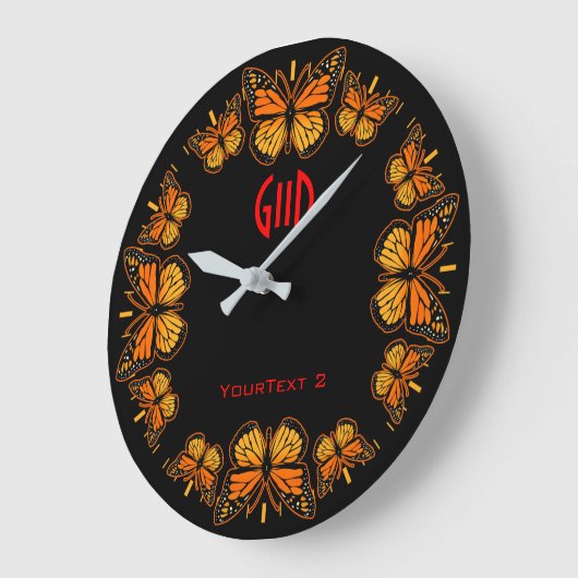 Monarch Butterfly Dial Grote Klok (Hoek)
