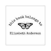 Monarch Butterfly "Dit boek hoort bij" stempel (Afrduk)
