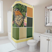 Monarch Butterfly Douchegordijn (In situ)