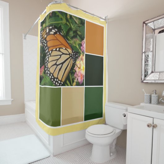 Monarch Butterfly Douchegordijn (In situ)