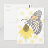 Monarch Butterfly en Black-Eyed Susan Briefkaart (Voorkant / Achterkant)