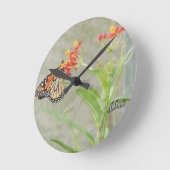 Monarch Butterfly en Caterstyle Ronde Klok (Hoek)