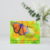 Monarch Butterfly en Chrysalis Philippians 1:6 Briefkaart (Staand voorkant)