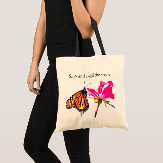 Monarch Butterfly en Roos Tas (Voorkant (product))