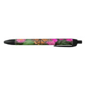 Monarch Butterfly en Roze Flowers Zwarte Inkt Pen (Bodem)