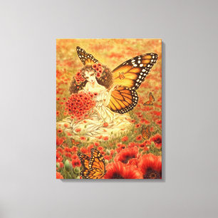 Monarch Butterfly Fairy Canvas Afdrukken