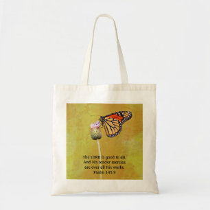 Monarch Butterfly Faith Big Bag met scripts Tote Bag