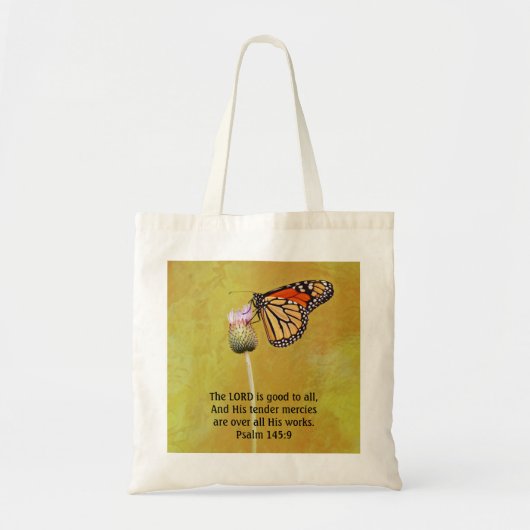 Monarch Butterfly Faith Big Bag met scripts Tote Bag (Voorkant)
