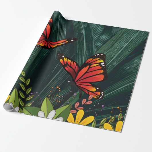 Monarch Butterfly feb 6_21 Cadeaupapier (Uitgerold)