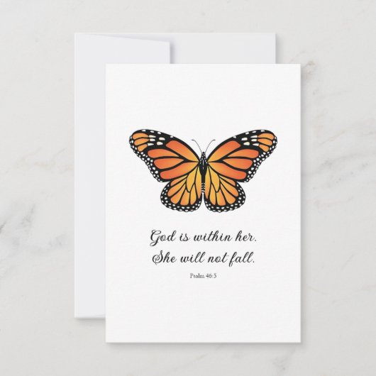 Monarch Butterfly Flat card God zit in haar (Voorkant)