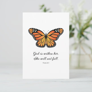 Monarch Butterfly Flat card God zit in haar
