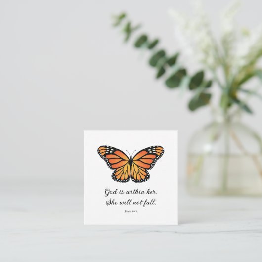 Monarch Butterfly Flat card God zit in haar Informatiekaartje (Staand voorkant)