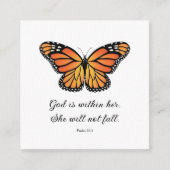 Monarch Butterfly Flat card God zit in haar Informatiekaartje (Voorkant)
