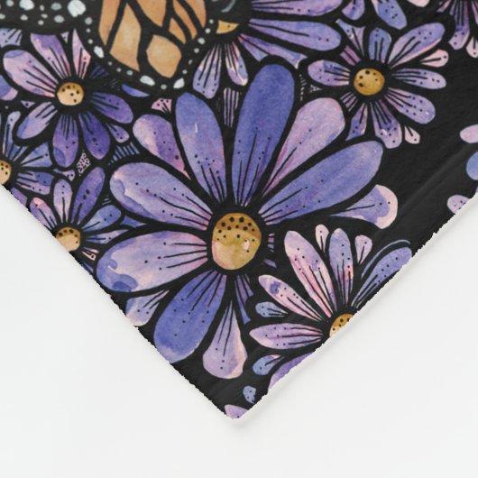 Monarch Butterfly Fleece Deken (Hoek)