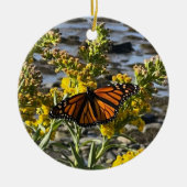 Monarch Butterfly Floral Natuur Keramisch Ornament (Voorkant)