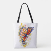 Monarch Butterfly Floral Tote Bag (Achterkant)
