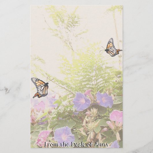Monarch Butterfly Florence Stationery Briefpapier (Voorkant)