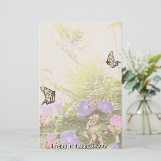 Monarch Butterfly Florence Stationery Briefpapier (Staand voorkant)