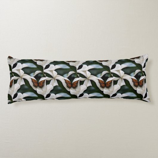 "Monarch Butterfly for Cuddling" | Hoofdpiloot Lichaamskussen (Achterkant)