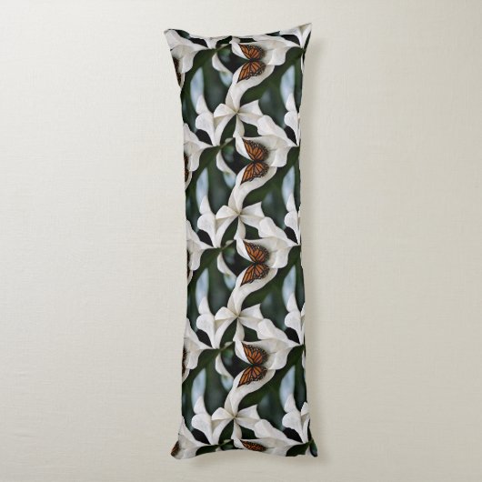 "Monarch Butterfly for Cuddling" | Hoofdpiloot Lichaamskussen (Achterkant (Verticaal))