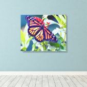 Monarch Butterfly Fotografie Muurdecoratie Canvas (Insitu (Houten vloer))