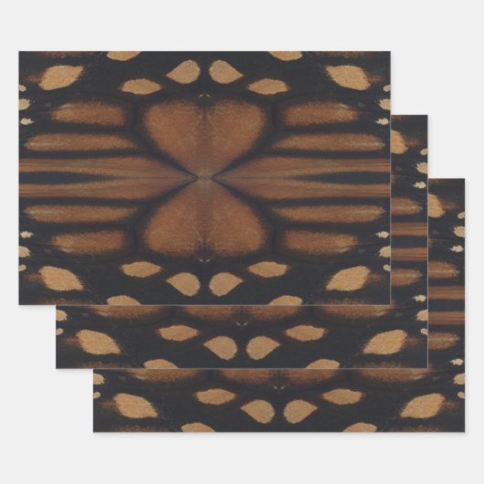 Monarch Butterfly gaat dicht bij het patroon Inpakpapier Vel (Set)